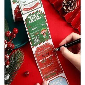 Roll of 200 Christmas Gift Label Tags Large 2"X3" Stickers From North Pole Santa